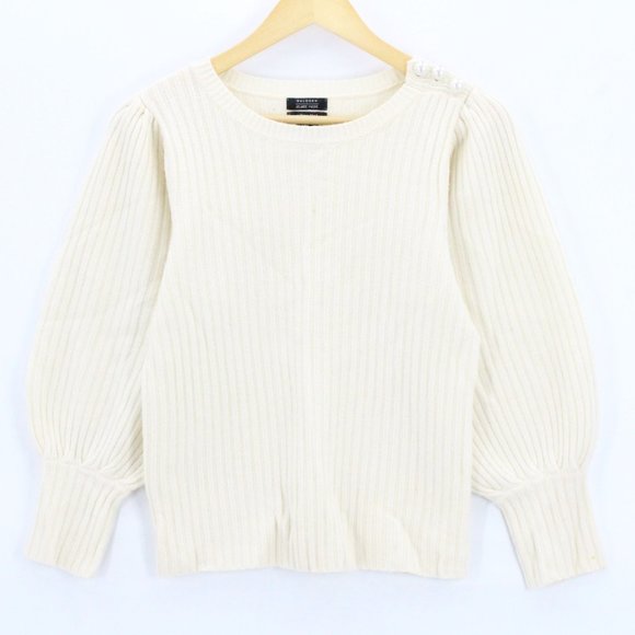 Halogen x Atlantic Pacific Cashmere Sweater Womens Beige Pullover Long Sleeve XS - Picture 1 of 7